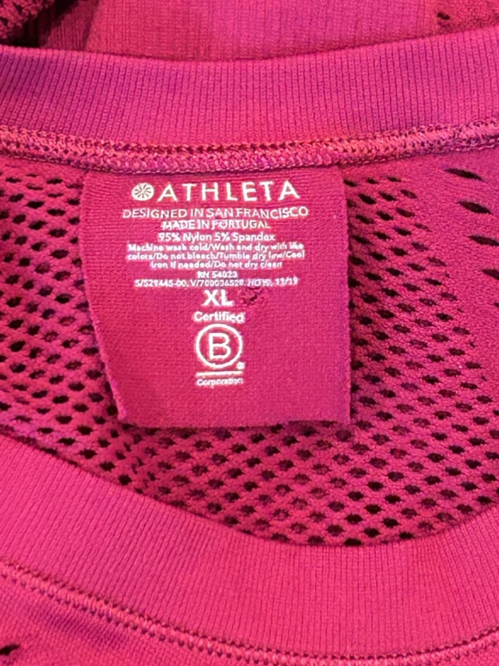 Athleta Raspberry Perforated Athletic Pullover - Picture 6 of 6